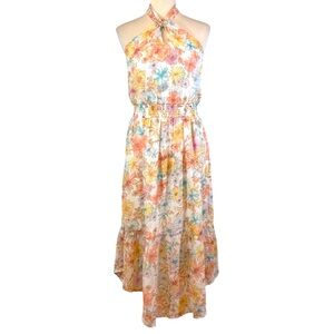 Floral halter neck dress